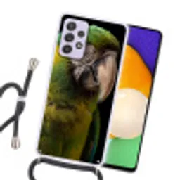 Ara - Portret - Groen Hoesje Samsung Galaxy A52 5G met koord klein -sfeer1