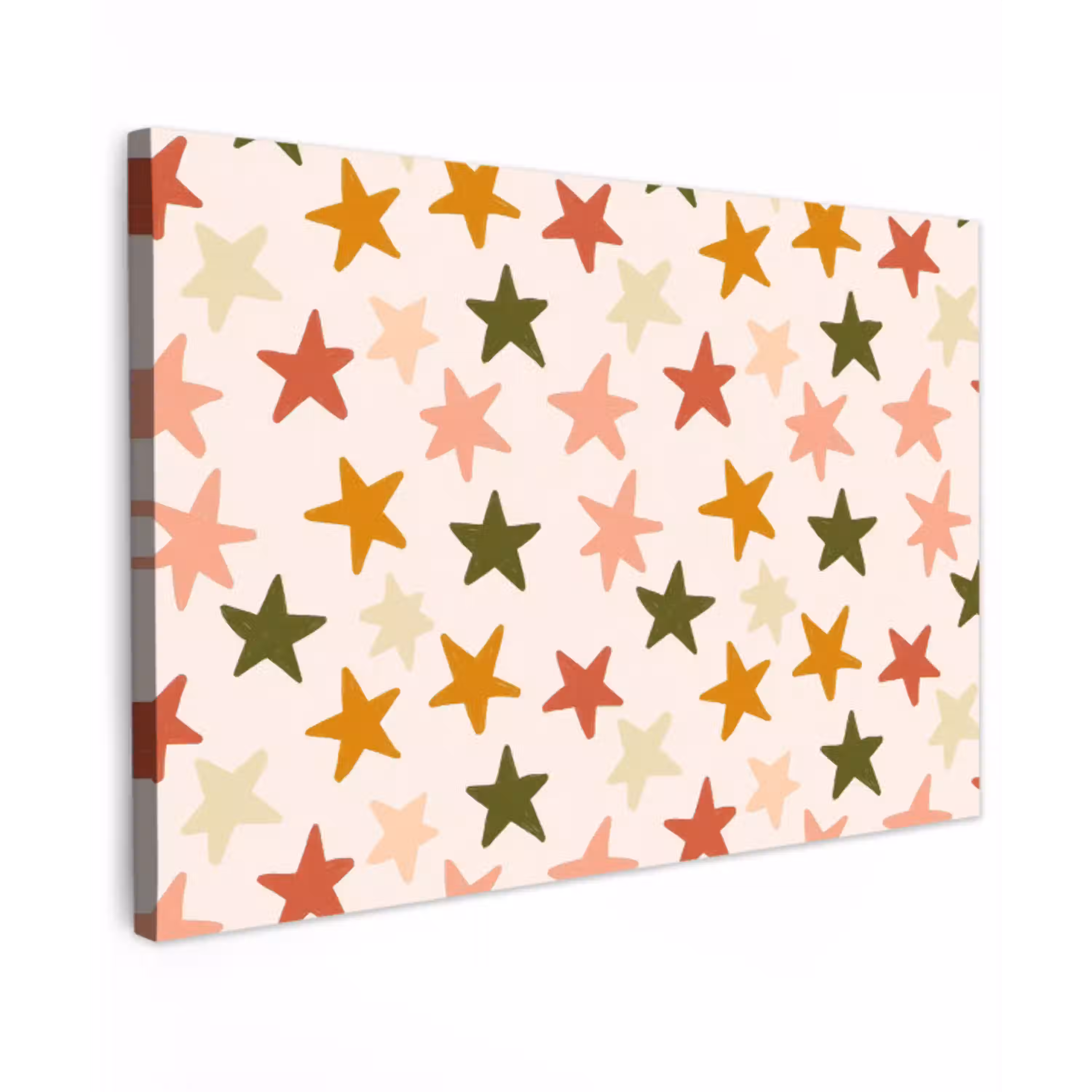 Sterren - Patroon - Kleurrijk canvas 2cm klein 34 -z3d