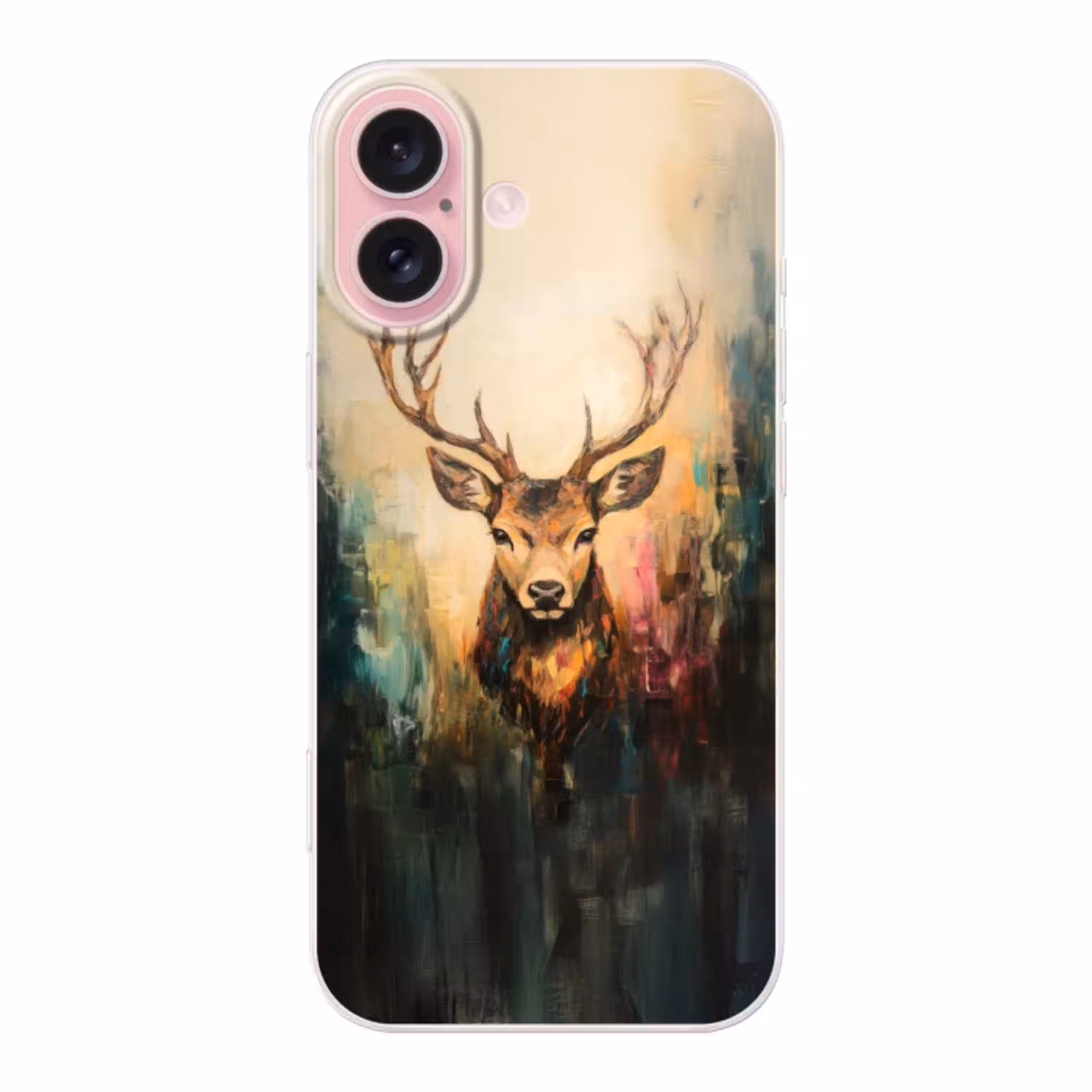 Hert - Geverfd - Gewei - Bruin Apple iPhone 16 klein -3d