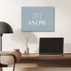 Sneeuw - Winter - Blauw - Let it snow PET vilt klein -sfeer5