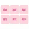 Bisou - Roze - Schaduw onderzetter kurk middel -3d