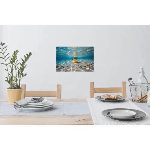 Duikbril - Eend - Water Muursticker klein -eettafel