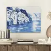Dorp - Rotswand - Roeiboot - Water PET vilt klein -sfeer1