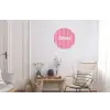 Gestreept - Roze - Chéri Wandcirkel aluminium klein -woonkamer