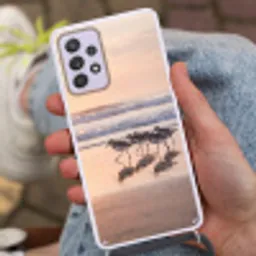 Zee - Vogels - Strand Hoesje Samsung Galaxy A52 5G met koord klein -sfeer3