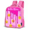 Verf - Smiley - Roze Kinderrugzak - Roze middel -schuin