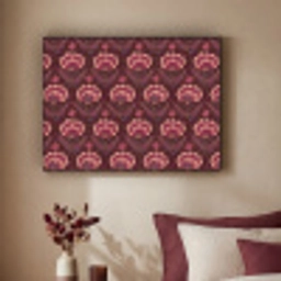 Bloemen - Waaier - Paars Textielframe zwart klein 947 -sfeer1
