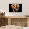 Olifant - Graffiti - Zwart - Dieren - Kleuren aluminium wit klein -sfeer3