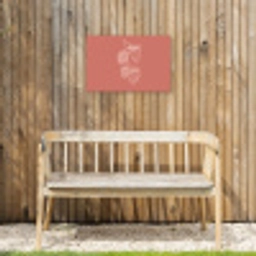 Minimalistisch - Illustratie - Aardbei - Tak Tuinposter op houten frame 2 cm dik klein -sfeer4