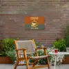 Koffie - Kop - Vintage - Quote Tuinposter op houten frame 2 cm dik klein -sfeer3