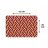 Rood - Beige - Patroon - Lijnen Placemat vinyl groot 368 -specs