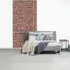 Geometrisch - Patroon - Rood fotobehang vinyl groot 64 -slaapkamer