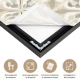 Tegel - Motief - Beige Textielframe zwart klein 947 -USP_feed_closeupNL