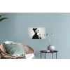 Vrouw - Champagne - Modern Muursticker klein -plant