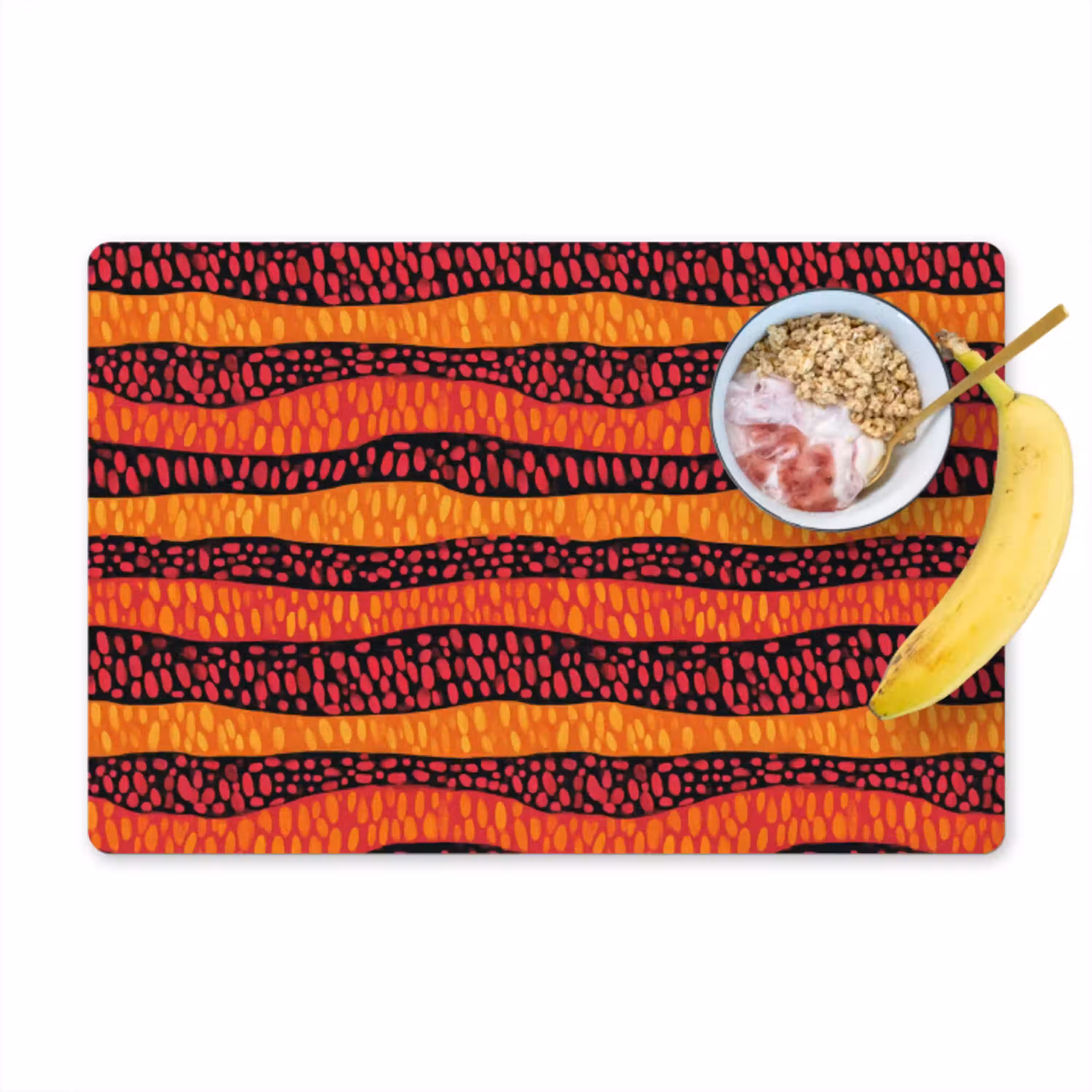 Oranje - Roze - Expressief - Patroon Placemat vinyl groot 368 -zzzproduct_Kitchenyeah-website