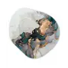 Blauw - Marmer - Goud Wandcirkel Organisch Forex 3mm klein -3d