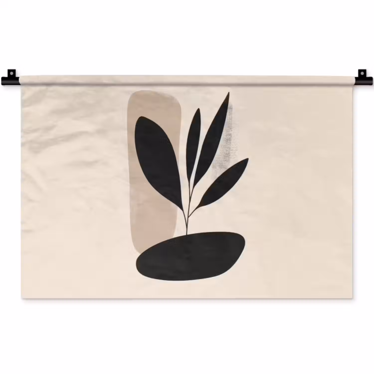 Wandkleed - Plant - Beige - Japandi