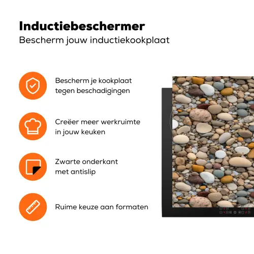 Kleine - Grote - Stenen Inductie beschermer vinyl 3mm klein 276 -zzzzzzz-td-ups