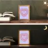 I liked it so it's mine - Neon hart - Paars Light Box met kabel (Tafellamp) klein -sfeer3