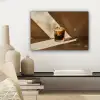 Glas - Ijskoffie - Schaduw - Bruin canvas 2cm klein -sfeer6