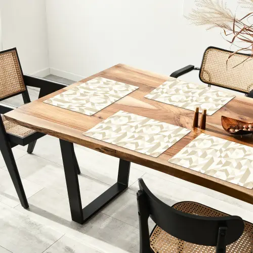 Modern - Abstract - Beige Placemat vinyl groot 368 -zzsfeer4_Kitchenyeah-website