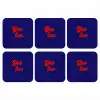 Yes fun - Rood - Blauw - Stippen onderzetter kurk middel -3d
