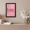 Love - Roze - Spiegeling fotolijst zwart zonder passe partout klein -sfeer5