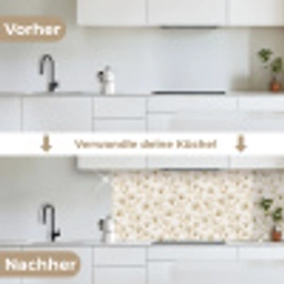 Ginkgo - Takken - Goud keuken achterwand 2 middel 871 -voor-na_DE