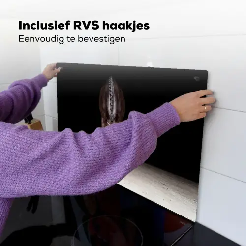 Paard - Modern - Portret Inductie beschemer met haakjes klein -ky-ophangen-nl