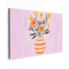 Vaas - Gestreept - Bloemen - Oranje canvas 2cm klein -z3d