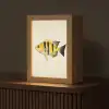Geel - Vis - Strepen - Tropisch Light Box met kabel (Tafellamp) klein -z3d_website
