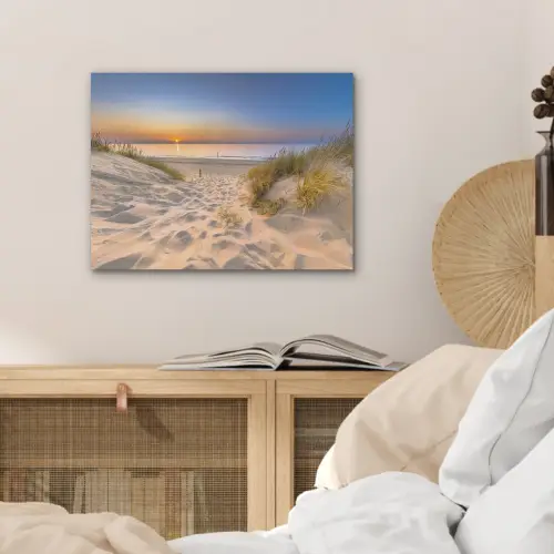 Duin - Zonsondergang - Horizon - Strand - Gras PET vilt klein -sfeer3