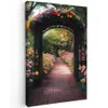 Doorkijk - Bloemen - Pad - Natuur - Kleurrijk canvas 2cm klein -z3d