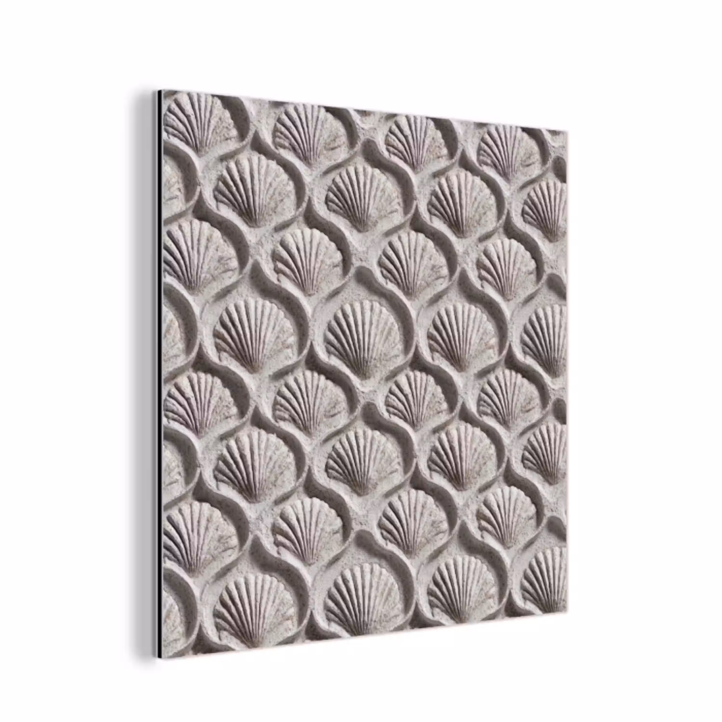 Zand - Schelpenvorm - Grijs aluminium wit klein 46 -3d