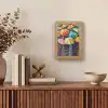 Paraplu's - Schilderij - Kunst - Regenboog Light Box met kabel (Tafellamp) klein -sfeer2