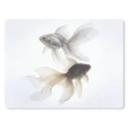 Goudvissen - Modern - Wit muismat rubber klein -3d
