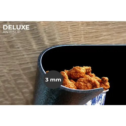 Kip - Bucket - Delfts blauw - Lekker Placemat vinyl groot -closeup