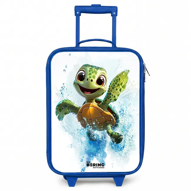 Kids’ Suitcase - Blue - Turtle - Water - Green