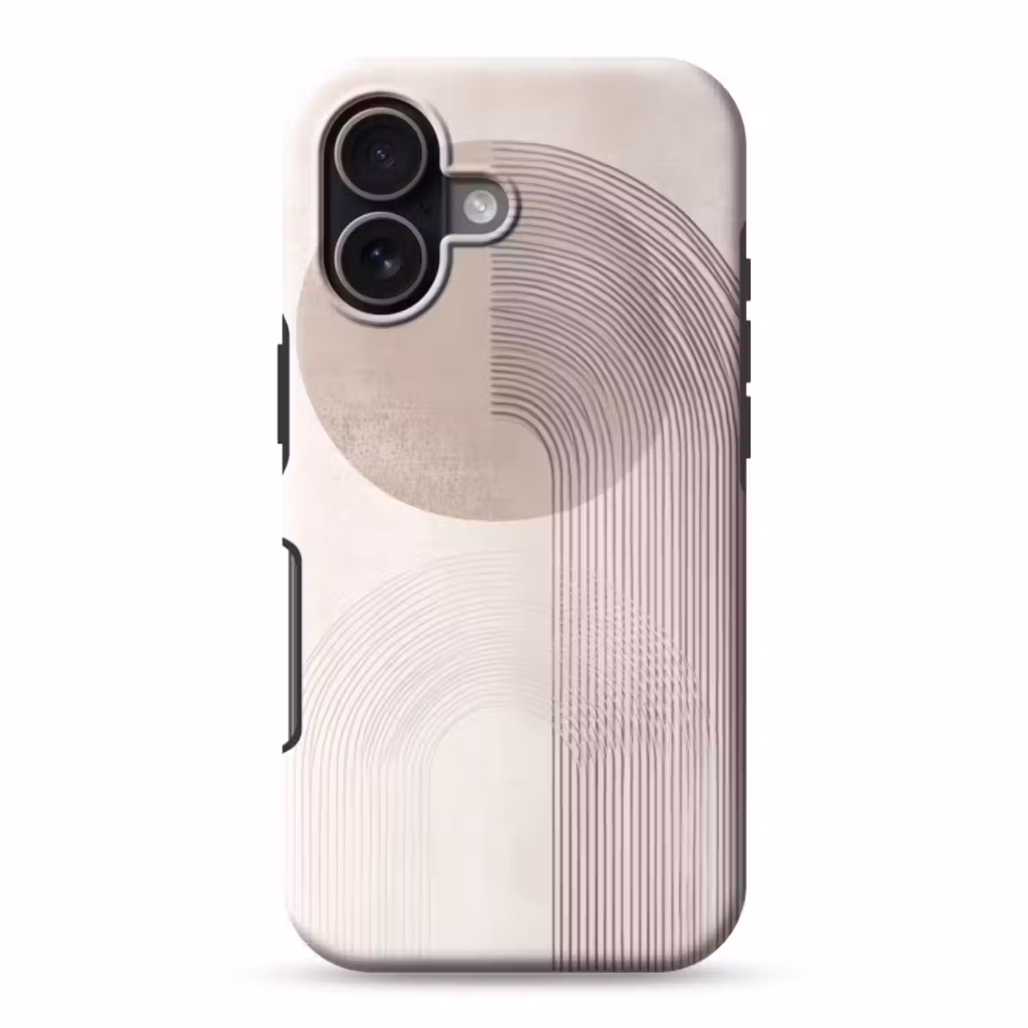 Telefoonhoesje Toughcase - Minimalistisch - Cirkel - Lichtgrijs