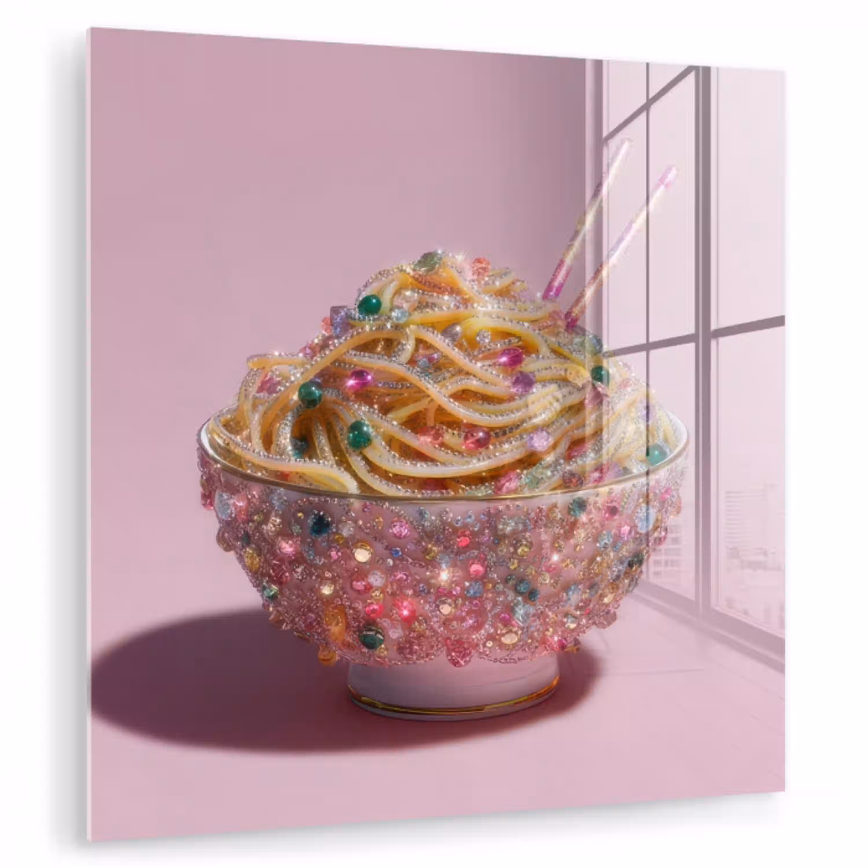 Noodles - Edelstenen - Stokjes - Roze plexiglas 5mm klein -zzzproduct_nieuw