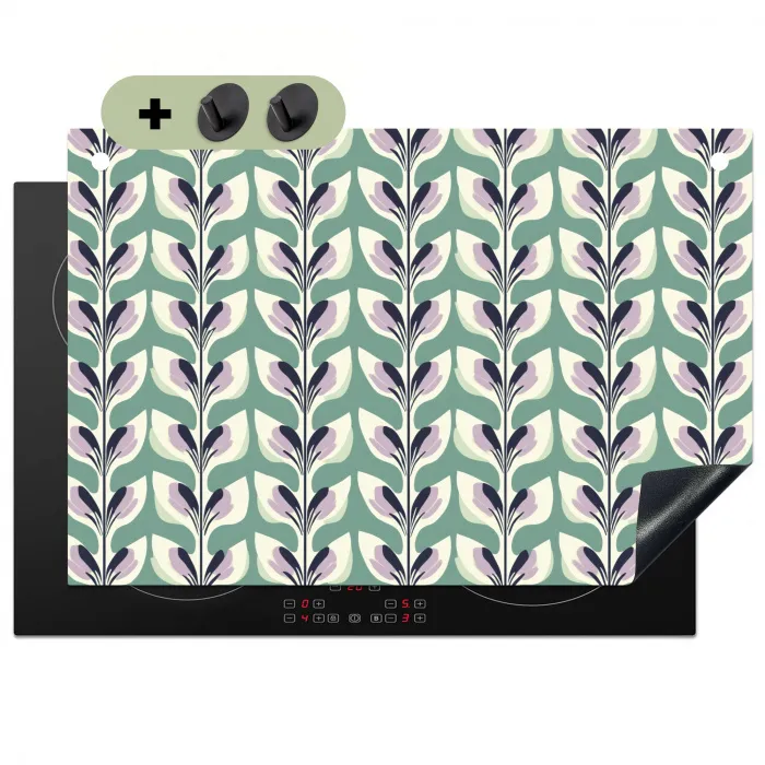 Retro - Modern - Groen Inductie beschemer met haakjes klein 777 -3d