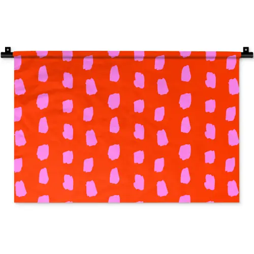 Verf - Roze - Rood Wandkleed katoen klein 269 -zz3d