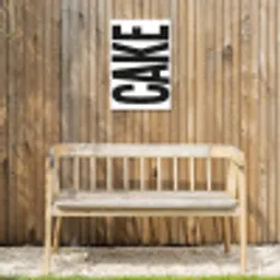 Zwart - Cake - Eten - Decoratie Tuinposter op houten frame 2 cm dik klein -sfeer4