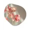 Bloemen - Stelen - Roze - Schaduw Wandcirkel Organisch Forex 3mm klein -3d