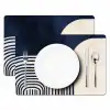 Donkerblauw - Abstract - Lijnen Placemat vinyl groot -zzsfeer2_Kitchenyeah-website