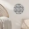 Geometrie - Driehoeken - Zwart - Wit Wandcirkel plexiglas klein 852 -sfeer5