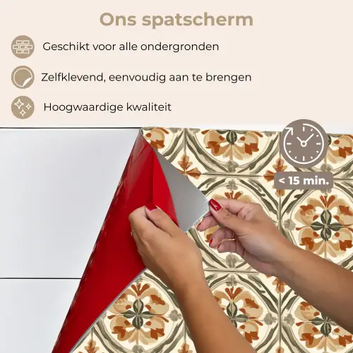 Elegant - Antiek - Kleurrijk keuken achterwand spatscherm klein 900 -spatscherm_NL