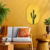 Cactus - Groen - Minimalistisch Wandcirkel Ovaal Forex klein -sfeer4