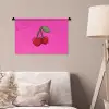 Kers - Roze - Fruit Wandkleed katoen klein -sfeer4