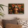Vrouwen - Bloemen - Modern - Bril - Abstract canvas 2cm klein -sfeer1
